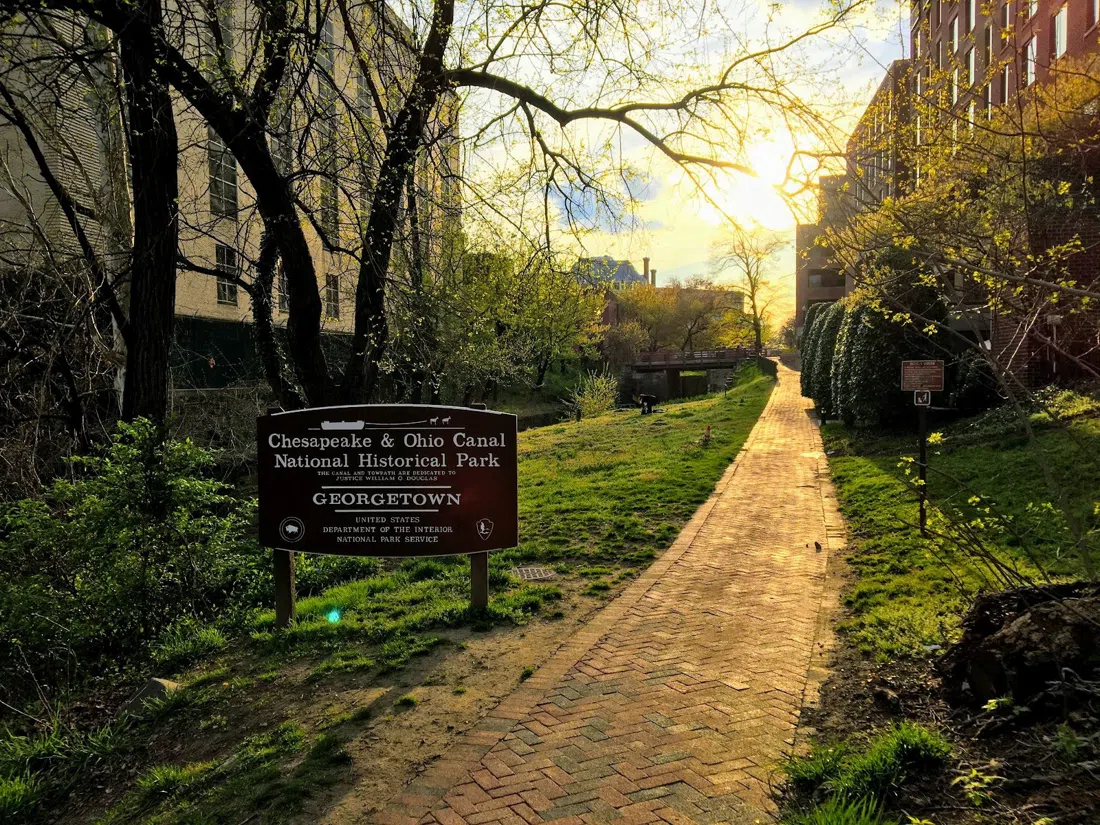 Georgetown e l'alzaia del C&O Canal, Washington